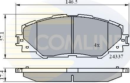 Comline CBP01625 - Тормозные колодки, дисковые, комплект autosila-amz.com