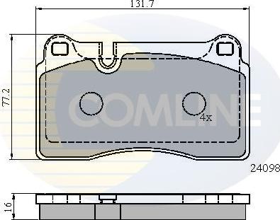 Comline CBP01626 - Тормозные колодки, дисковые, комплект autosila-amz.com