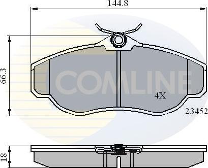 Comline CBP0162 - Тормозные колодки, дисковые, комплект autosila-amz.com