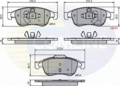 Comline CBP01677 - Тормозные колодки, дисковые, комплект autosila-amz.com