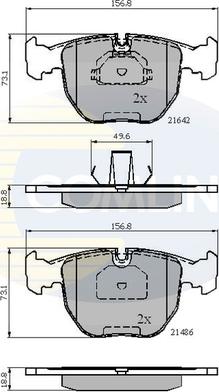 Comline CBP01096 - Тормозные колодки, дисковые, комплект autosila-amz.com