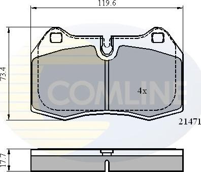 Comline CBP01097 - Тормозные колодки, дисковые, комплект autosila-amz.com