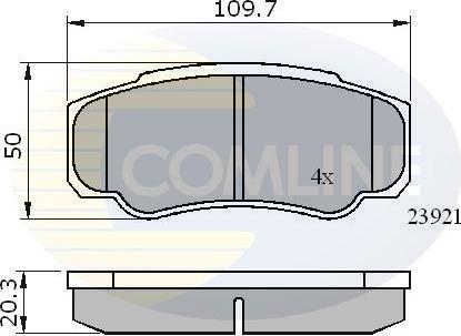 Comline CBP01042 - Тормозные колодки, дисковые, комплект autosila-amz.com