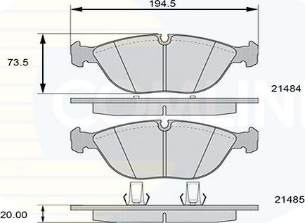 Comline CBP01003 - Тормозные колодки, дисковые, комплект autosila-amz.com