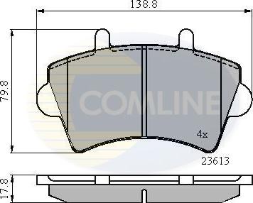 Comline CBP01035 - Тормозные колодки, дисковые, комплект autosila-amz.com