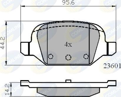 Comline CBP01026 - Тормозные колодки, дисковые, комплект autosila-amz.com