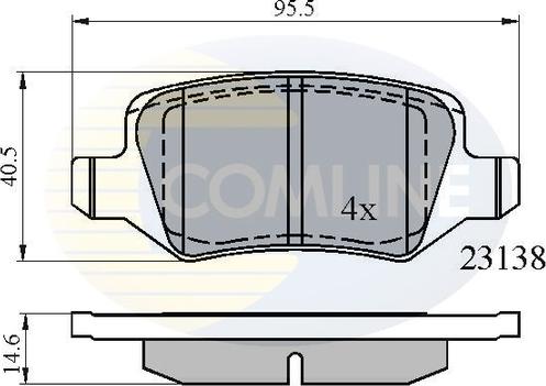 Comline CBP01149 - Тормозные колодки, дисковые, комплект autosila-amz.com