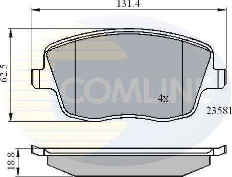 Comline CBP01147 - Тормозные колодки, дисковые, комплект autosila-amz.com