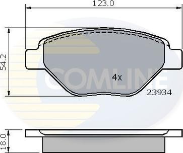 Comline CBP01159 - Тормозные колодки, дисковые, комплект autosila-amz.com