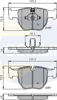 Comline CBP01157 - Тормозные колодки, дисковые, комплект autosila-amz.com