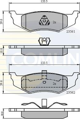 Comline CBP01100 - Тормозные колодки, дисковые, комплект autosila-amz.com