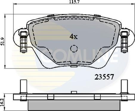 Comline CBP01114 - Тормозные колодки, дисковые, комплект autosila-amz.com