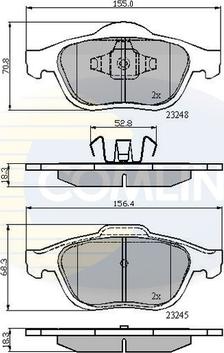 Comline CBP01116 - Тормозные колодки, дисковые, комплект autosila-amz.com