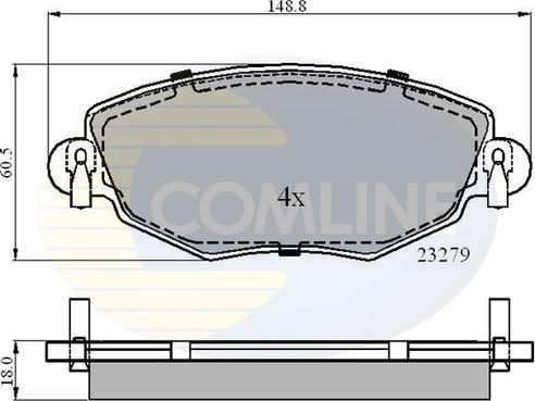 Comline CBP01110 - Тормозные колодки, дисковые, комплект autosila-amz.com