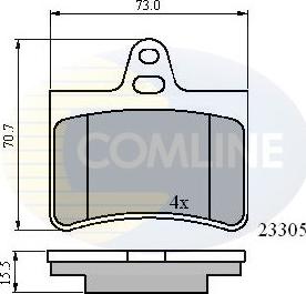 Comline CBP01122 - Тормозные колодки, дисковые, комплект autosila-amz.com