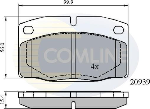 Comline CBP0135 - Тормозные колодки, дисковые, комплект autosila-amz.com