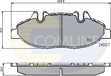 Comline CBP01305 - Тормозные колодки, дисковые, комплект autosila-amz.com