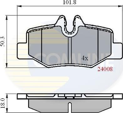 Comline CBP01306 - Тормозные колодки, дисковые, комплект autosila-amz.com