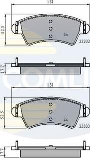 Comline CBP01260 - Тормозные колодки, дисковые, комплект autosila-amz.com