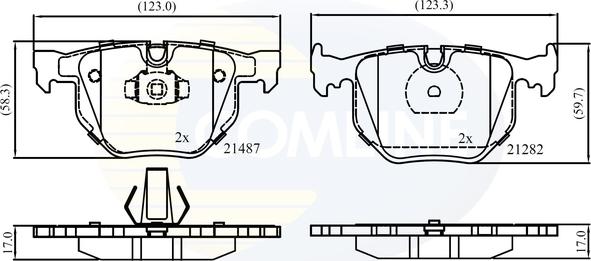 Comline CBP01205 - Тормозные колодки, дисковые, комплект autosila-amz.com