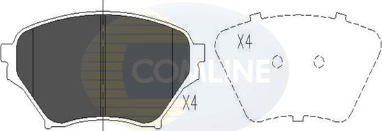 Comline CBP01206 - Тормозные колодки, дисковые, комплект autosila-amz.com