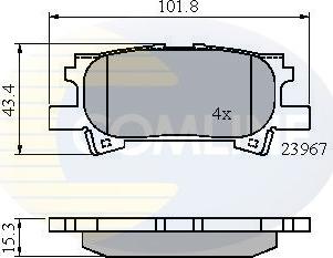 Comline CBP01279 - Тормозные колодки, дисковые, комплект autosila-amz.com