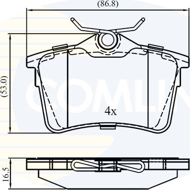 Comline CBP01797 - Тормозные колодки, дисковые, комплект autosila-amz.com