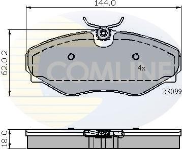 Comline CBP01766 - Тормозные колодки, дисковые, комплект autosila-amz.com