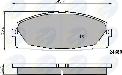 Comline CBP01706 - Тормозные колодки, дисковые, комплект autosila-amz.com