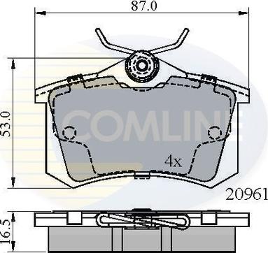 Comline CBP01716 - Тормозные колодки, дисковые, комплект autosila-amz.com