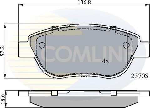 Comline CBP01783 - Тормозные колодки, дисковые, комплект autosila-amz.com