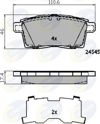 Comline CBP01731 - Тормозные колодки, дисковые, комплект autosila-amz.com