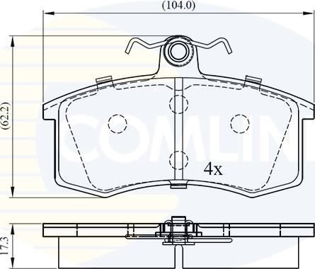 Comline CBP0173 - Тормозные колодки, дисковые, комплект autosila-amz.com