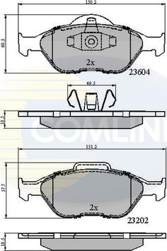 Comline CBP0891 - Тормозные колодки, дисковые, комплект autosila-amz.com