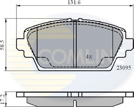 Comline CBP0802 - Тормозные колодки, дисковые, комплект autosila-amz.com