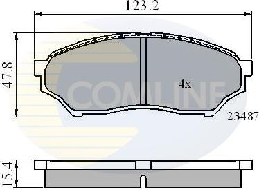 Comline CBP0826 - Тормозные колодки, дисковые, комплект autosila-amz.com