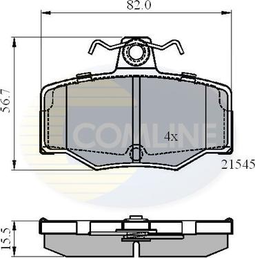 Comline CBP0878 - Тормозные колодки, дисковые, комплект autosila-amz.com