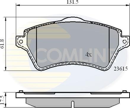 Comline CBP0873 - Тормозные колодки, дисковые, комплект autosila-amz.com