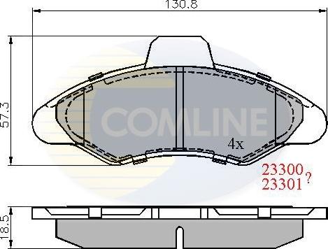 Comline CBP0393 - Тормозные колодки, дисковые, комплект autosila-amz.com