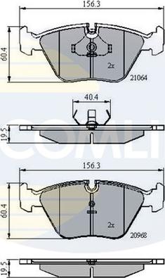 Comline CBP0358 - колодки дисковые торм. перед. BMW autosila-amz.com