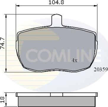 Comline CBP0319 - Тормозные колодки, дисковые, комплект autosila-amz.com