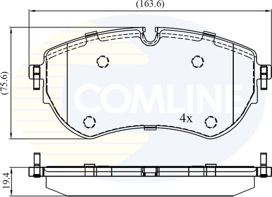 Comline CBP02456 - Тормозные колодки, дисковые, комплект autosila-amz.com