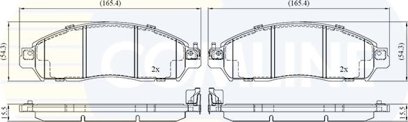 Comline CBP02486 - Тормозные колодки, дисковые, комплект autosila-amz.com