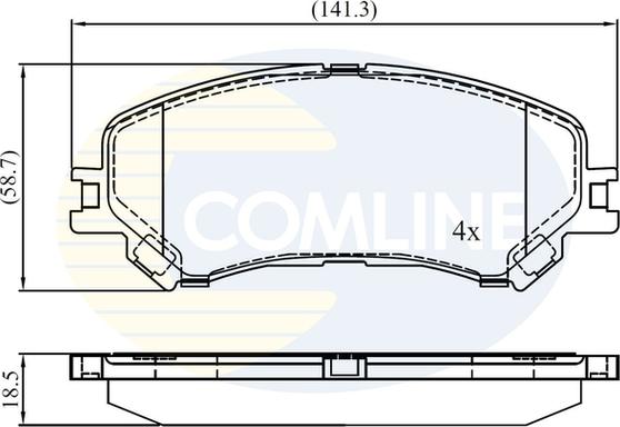 Comline CBP02423 - Тормозные колодки, дисковые, комплект autosila-amz.com