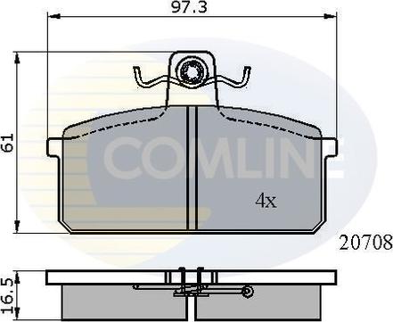Comline CBP0204 - Тормозные колодки, дисковые, комплект autosila-amz.com