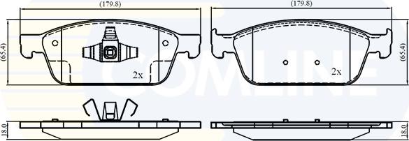 Comline CBP02196 - Тормозные колодки, дисковые, комплект autosila-amz.com