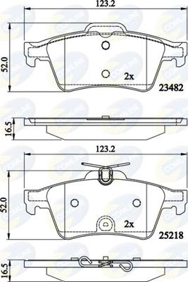 Comline CBP02198 - Тормозные колодки, дисковые, комплект autosila-amz.com