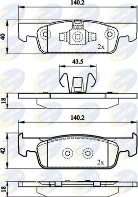 Comline CBP02144 - Тормозные колодки, дисковые, комплект autosila-amz.com