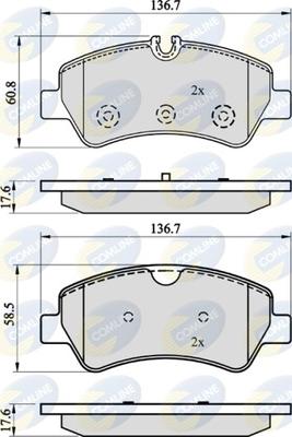 Comline CBP02143 - Тормозные колодки, дисковые, комплект autosila-amz.com