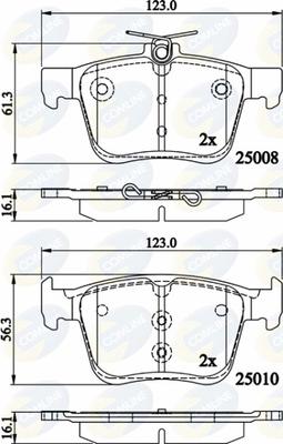 Comline CBP02156 - Тормозные колодки, дисковые, комплект autosila-amz.com